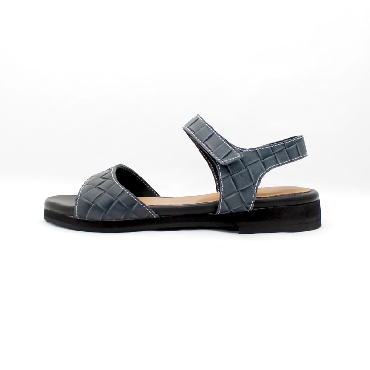 Handmade Woven Leather Sandals with Ankle Strap